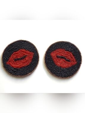 Decorative Drink Coasters - Lips
